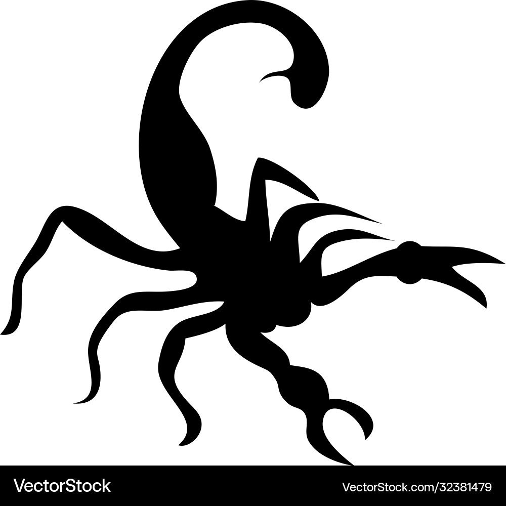 Scorpion black Scorpion black vector image