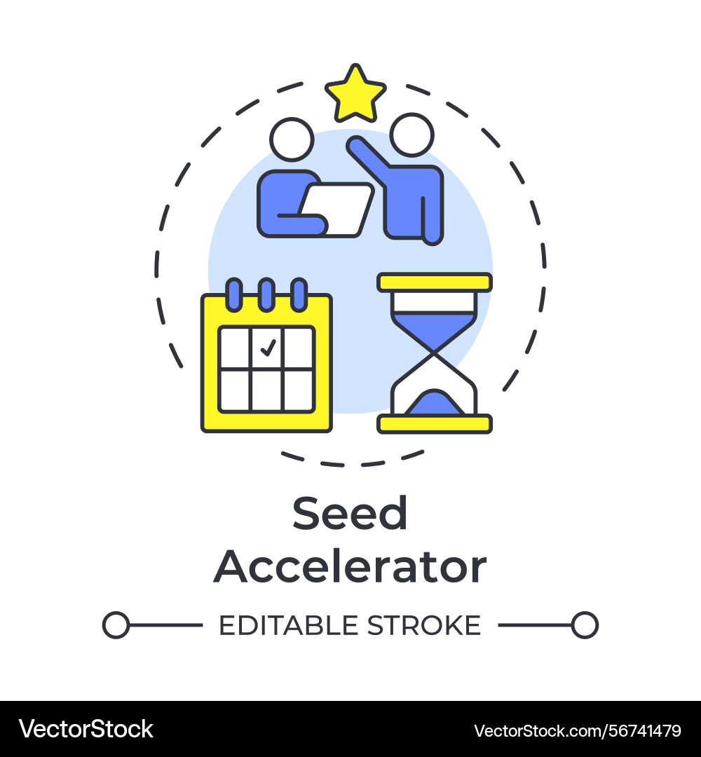 Seed accelerator multi color concept icon Seed accelerator multi color concept icon vector image