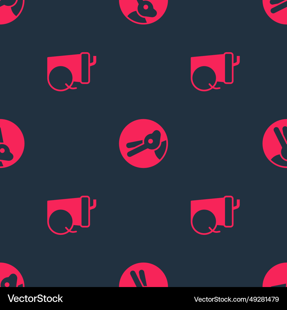 Set fresh smoothie and rabbit on seamless pattern Set fresh smoothie and rabbit on seamless pattern Vector Image