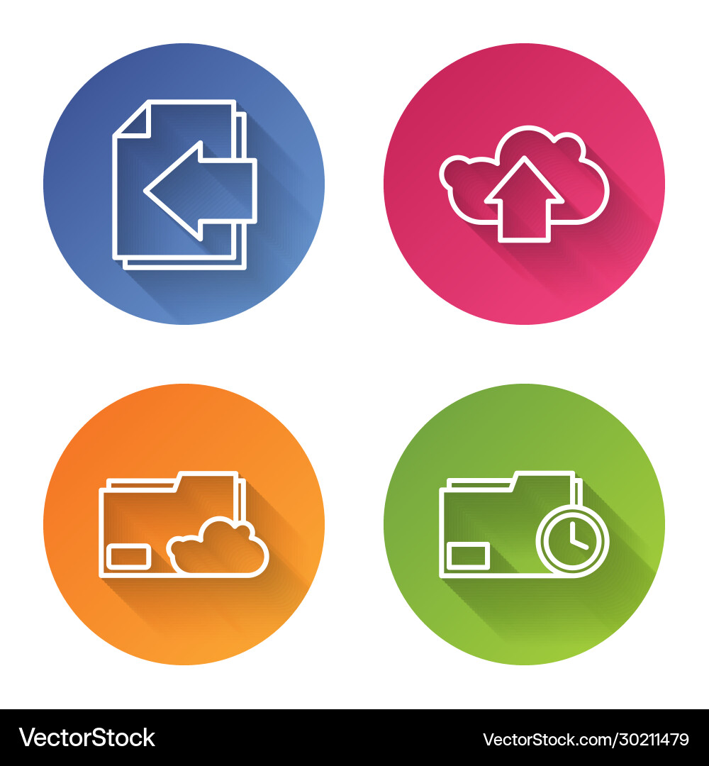 Set line next page arrow cloud upload Set line next page arrow cloud upload Vector Image