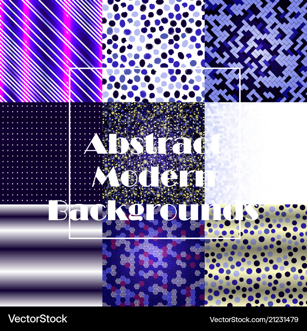 Set of geometric pattern abstract background Set of geometric pattern abstract background vector image