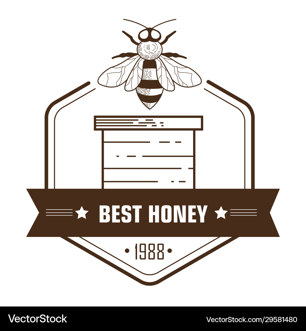 Apiary and beekeeping honey natural product Vector Image