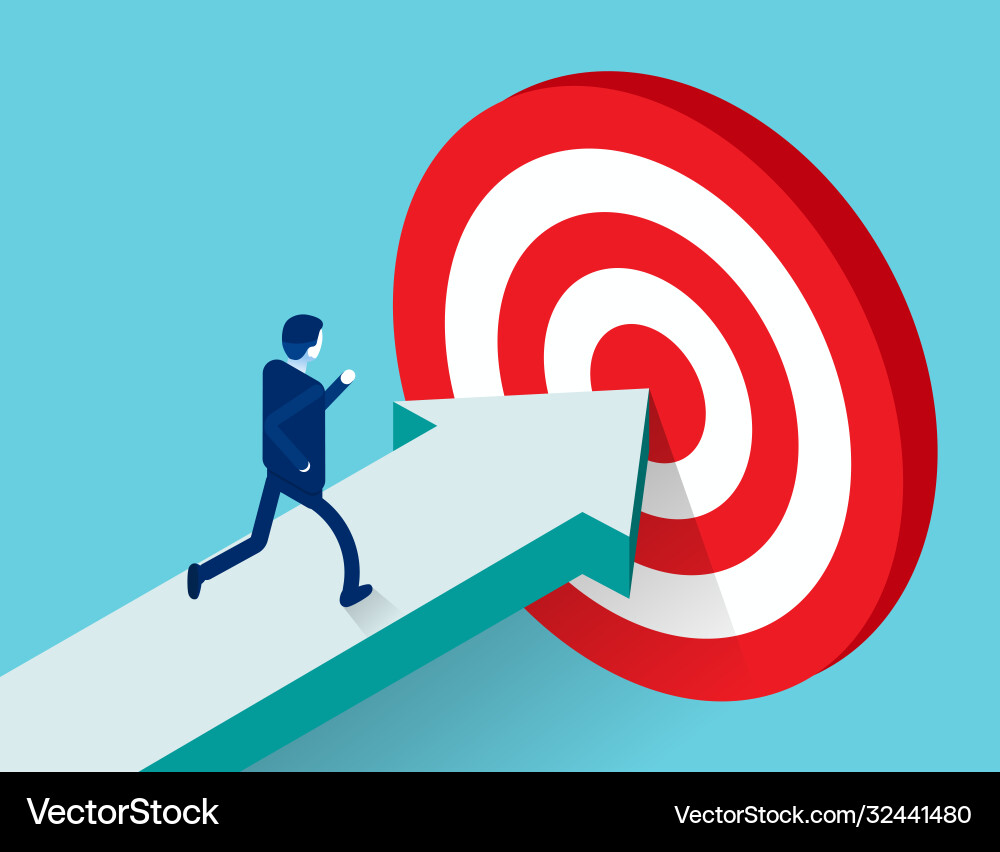 Business compete to follow arrow running Business compete to follow arrow running vector image