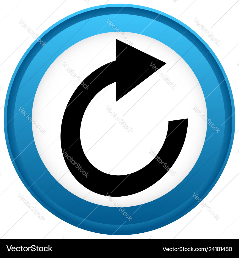 Circular arrow icon revolve rotate iteration Circular arrow icon revolve rotate iteration vector image