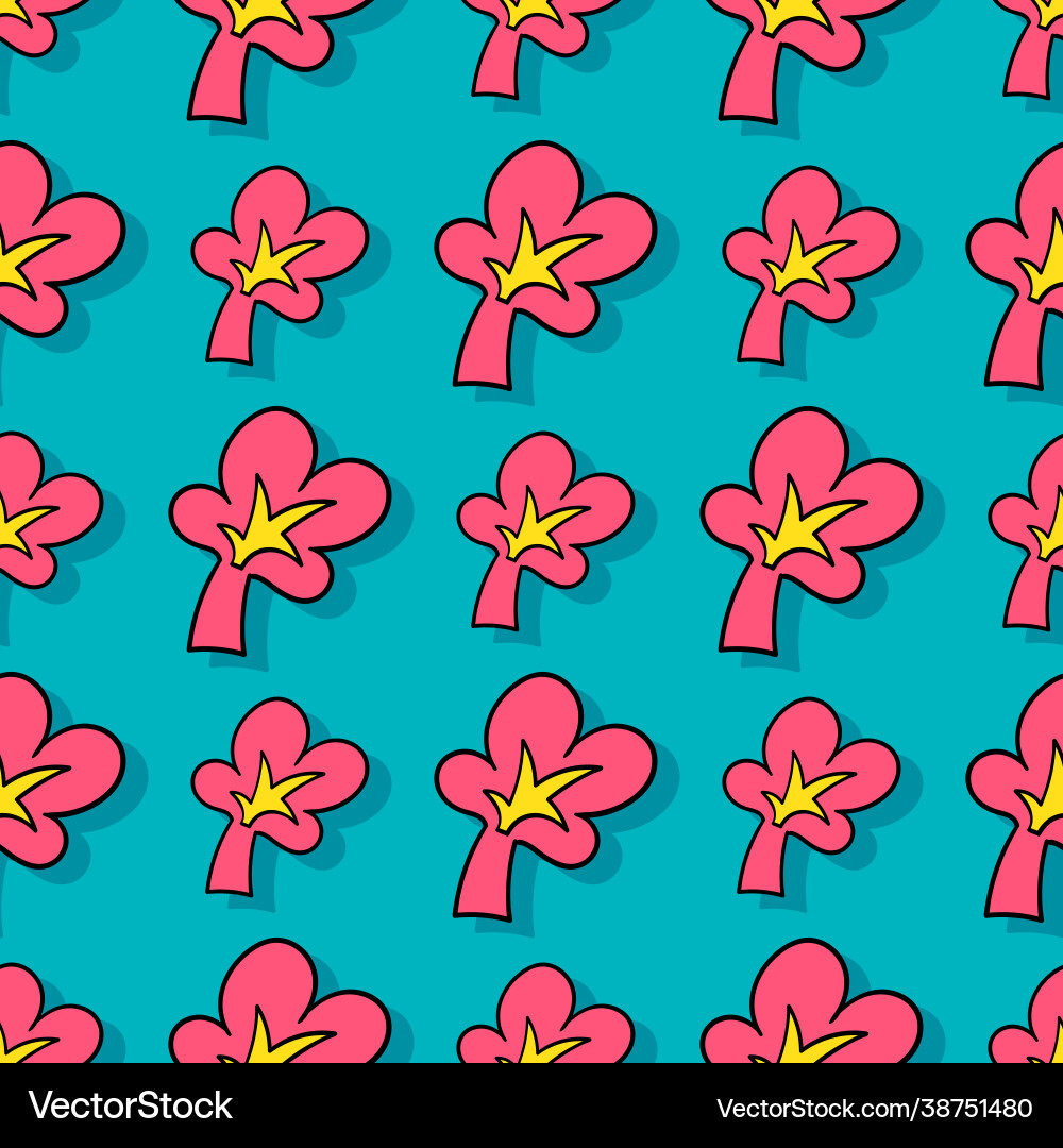 Clover leaf seamless repeat pattern background Vector Image