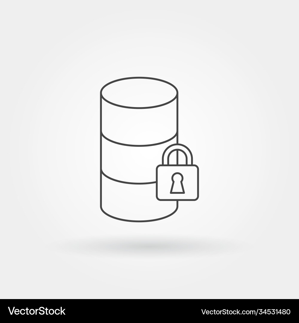 Database security single isolated icon with modern Database security single isolated icon with modern Vector Image