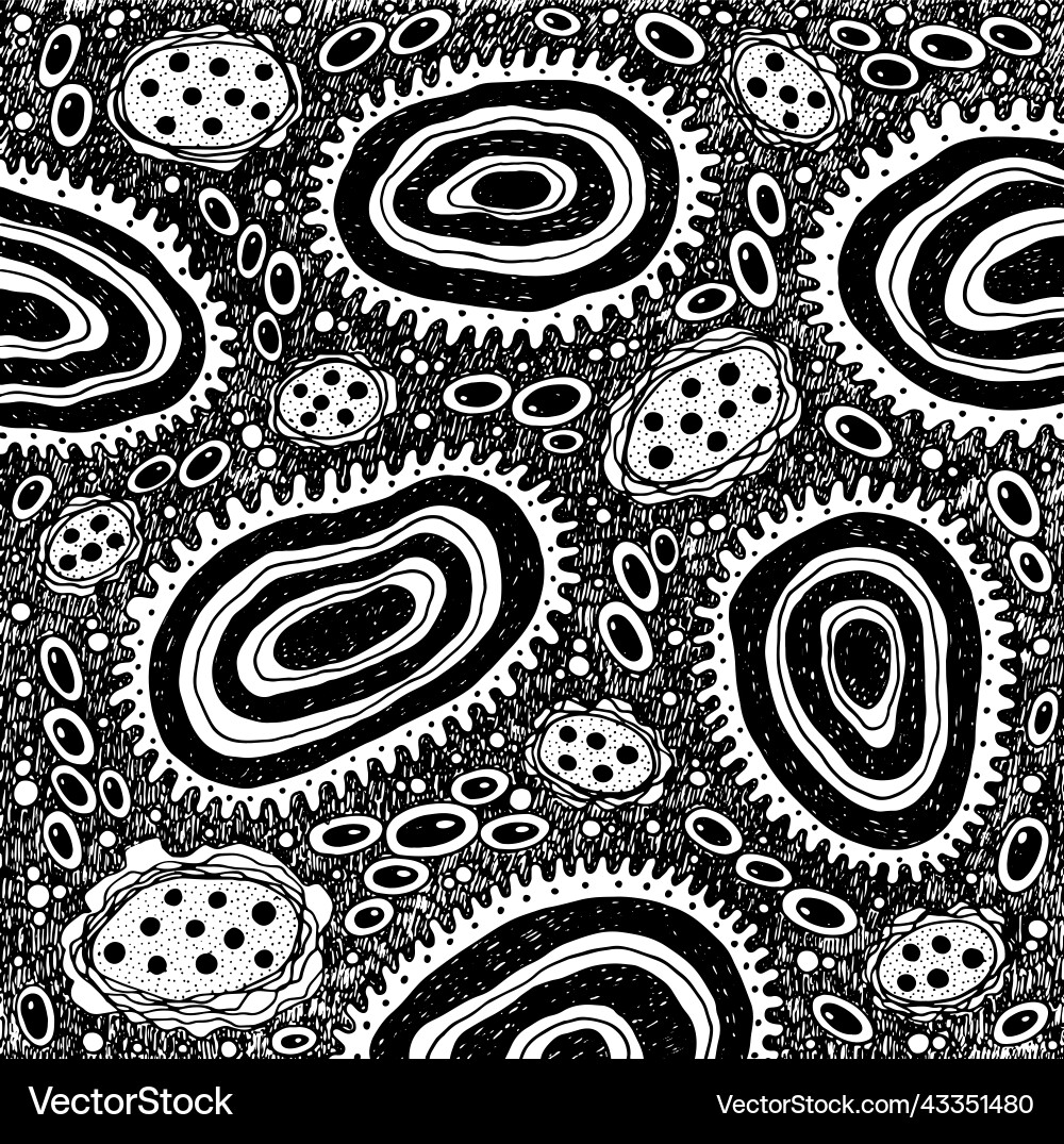 Geometric sketch ornament with patterns Vector Image