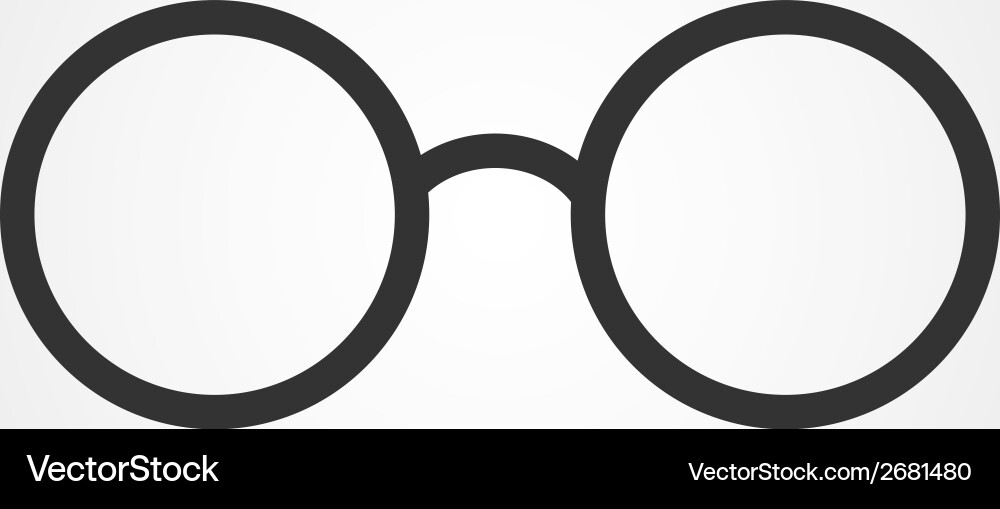 Glasses icon flat design Royalty Free Vector Image