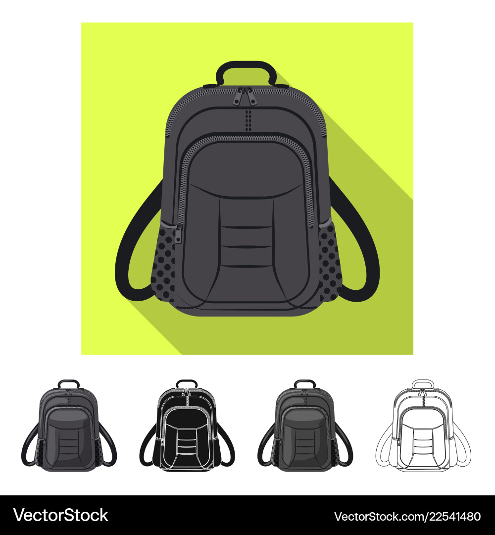 Isolated object of suitcase and baggage icon set vector image
