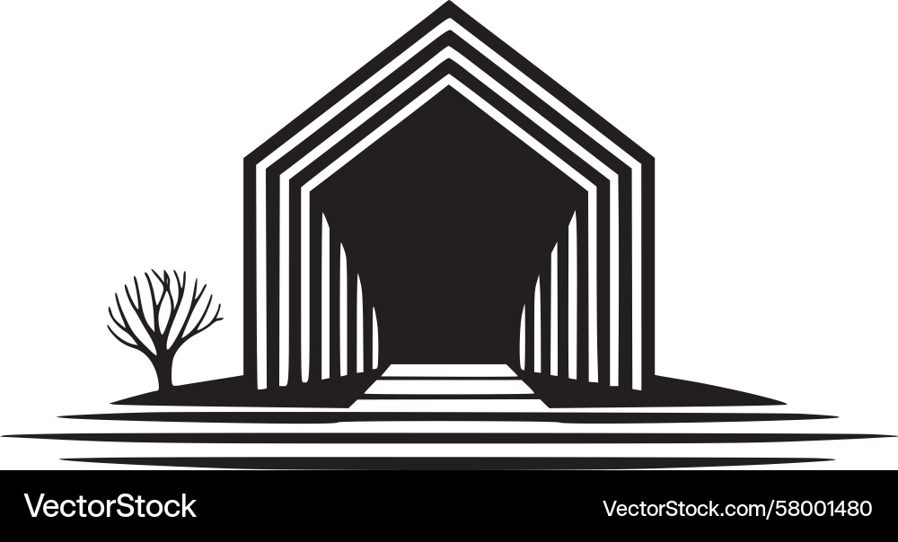 Linear Gateway Symbol Vector Image