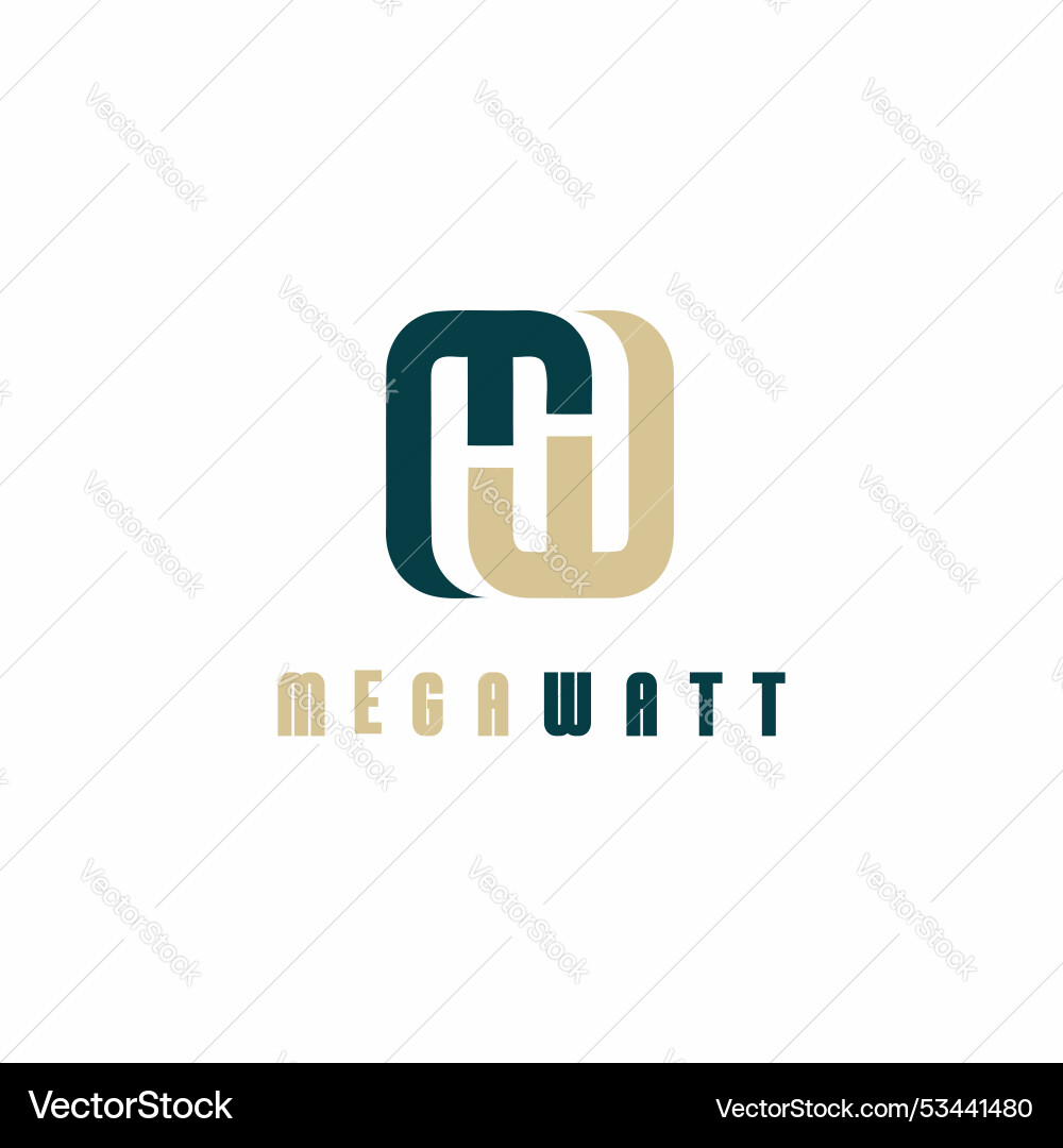 Mw and wm logo architects Vector Image