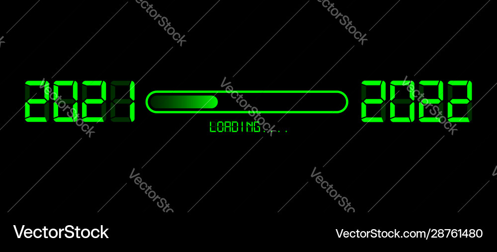 Neon Countdown 2022 Vector Image