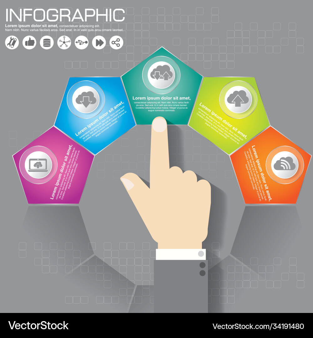 Part report with logo and icons set Part report with logo and icons set vector image