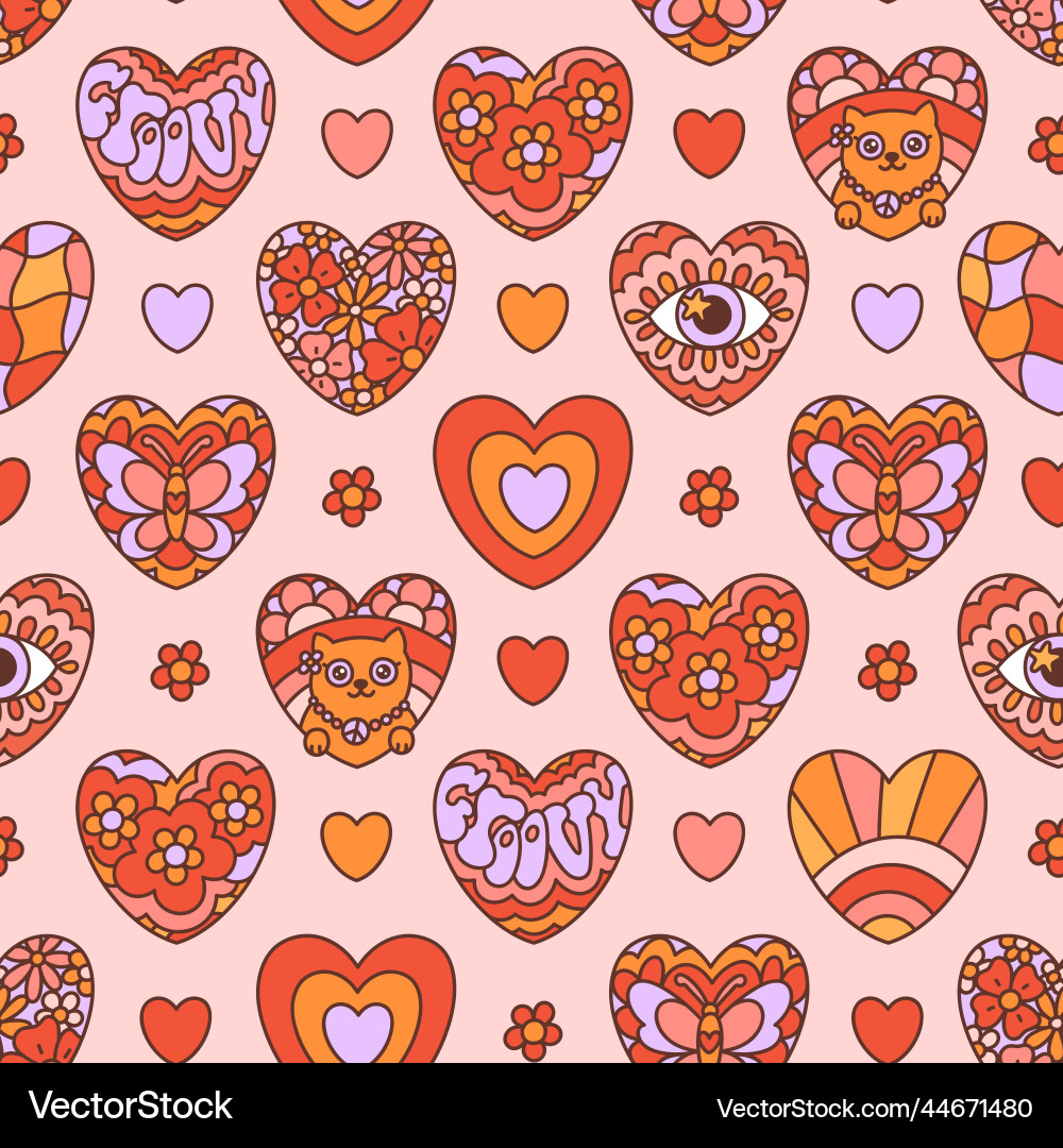 Retro seamless pattern Vector Image