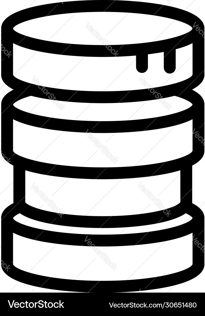 Server data icon outline style Server data icon outline style vector image