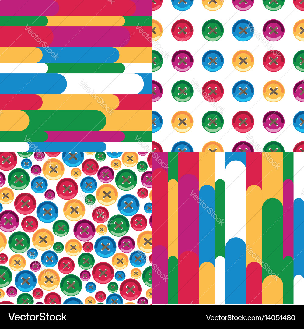 Set of patterns vector image