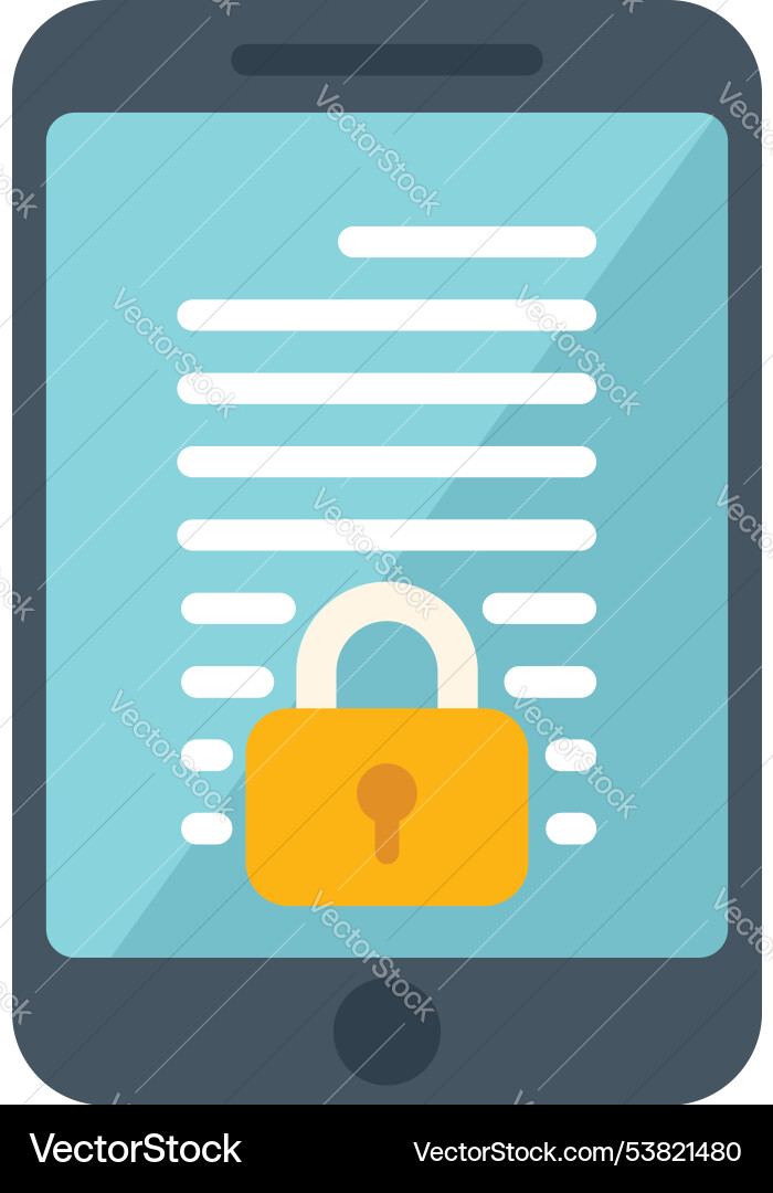Smartphone showing important encrypted data Smartphone showing important encrypted data vector image