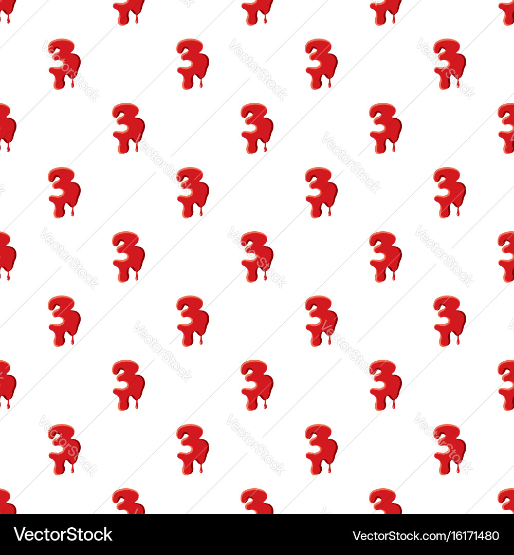 Three number isolated on white background Vector Image