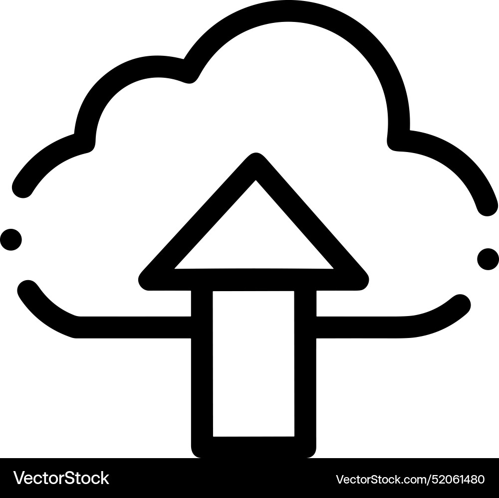 Upload outline icon symbol image Vector Image