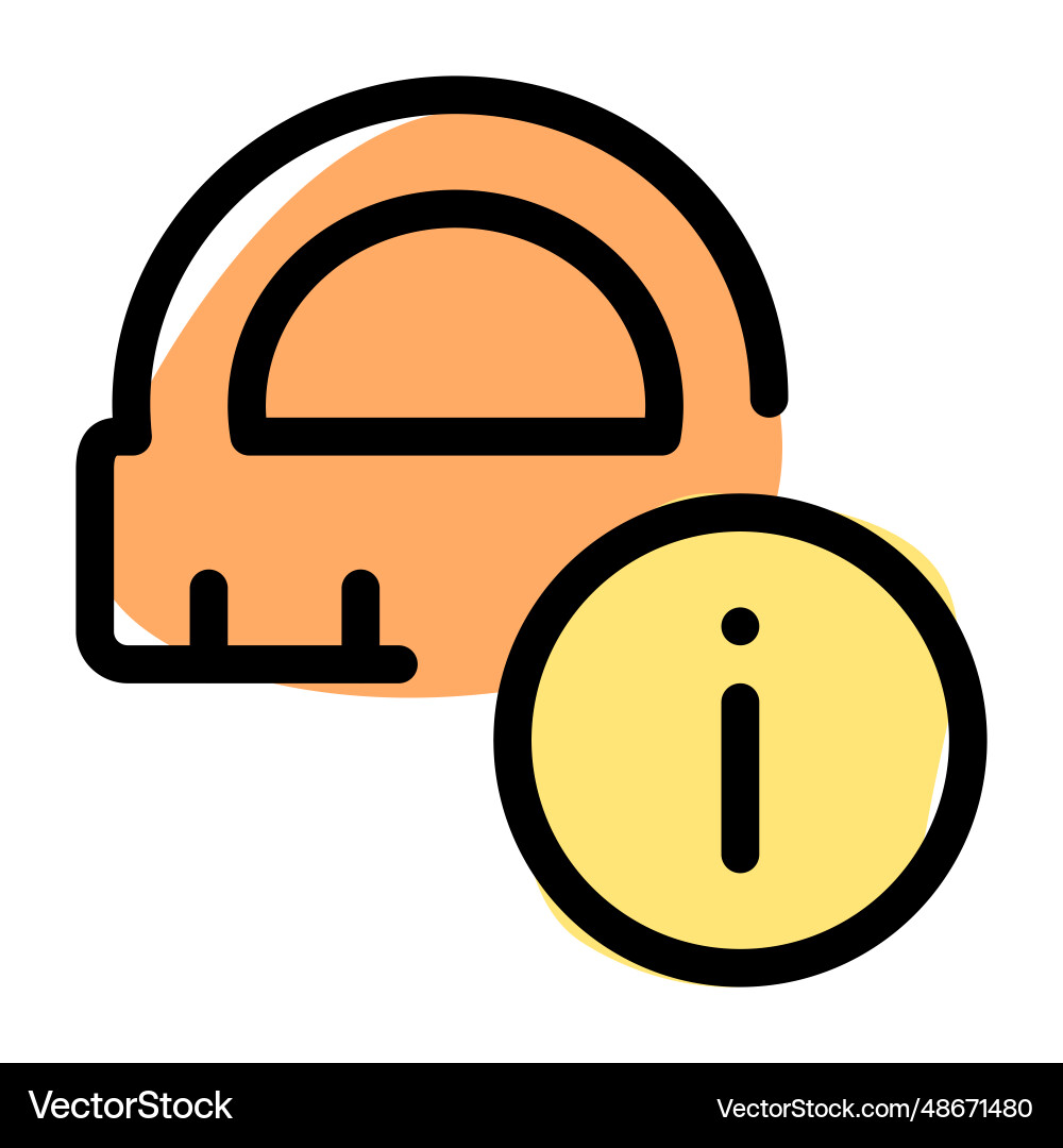 Usage information given on a ruler vector image
