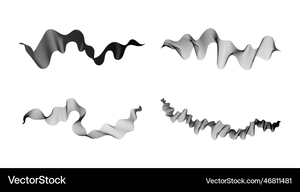 Abstract backdrop with dark wave gradient lines vector image