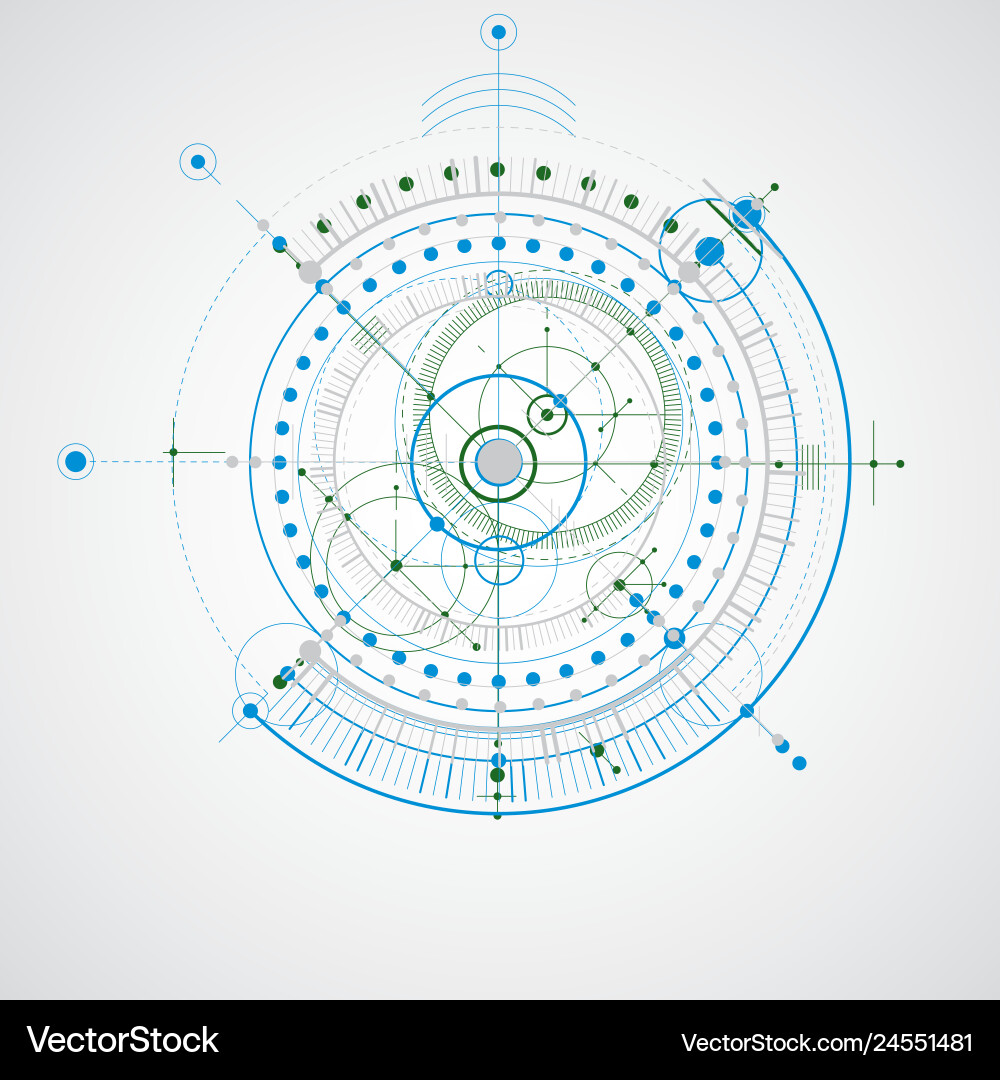 Abstract Engineering Blueprint vector image