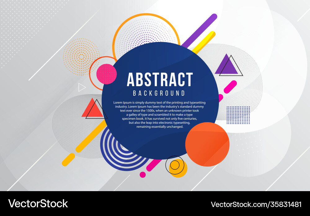 Abstract geometric dynamic colorful background Vector Image
