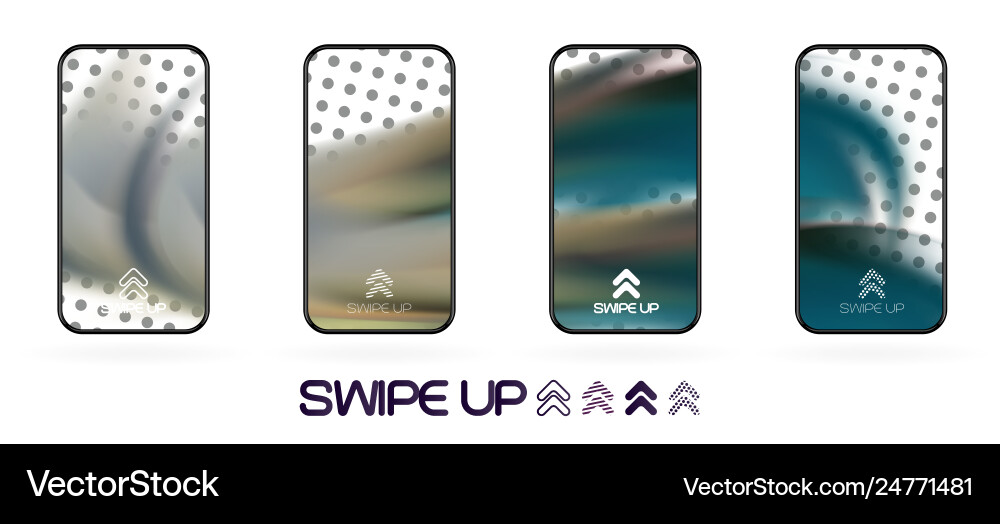 Abstract gradient swipe up icon background Abstract gradient swipe up icon background vector image