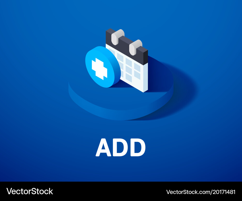 Add isometric icon isolated on color background Vector Image