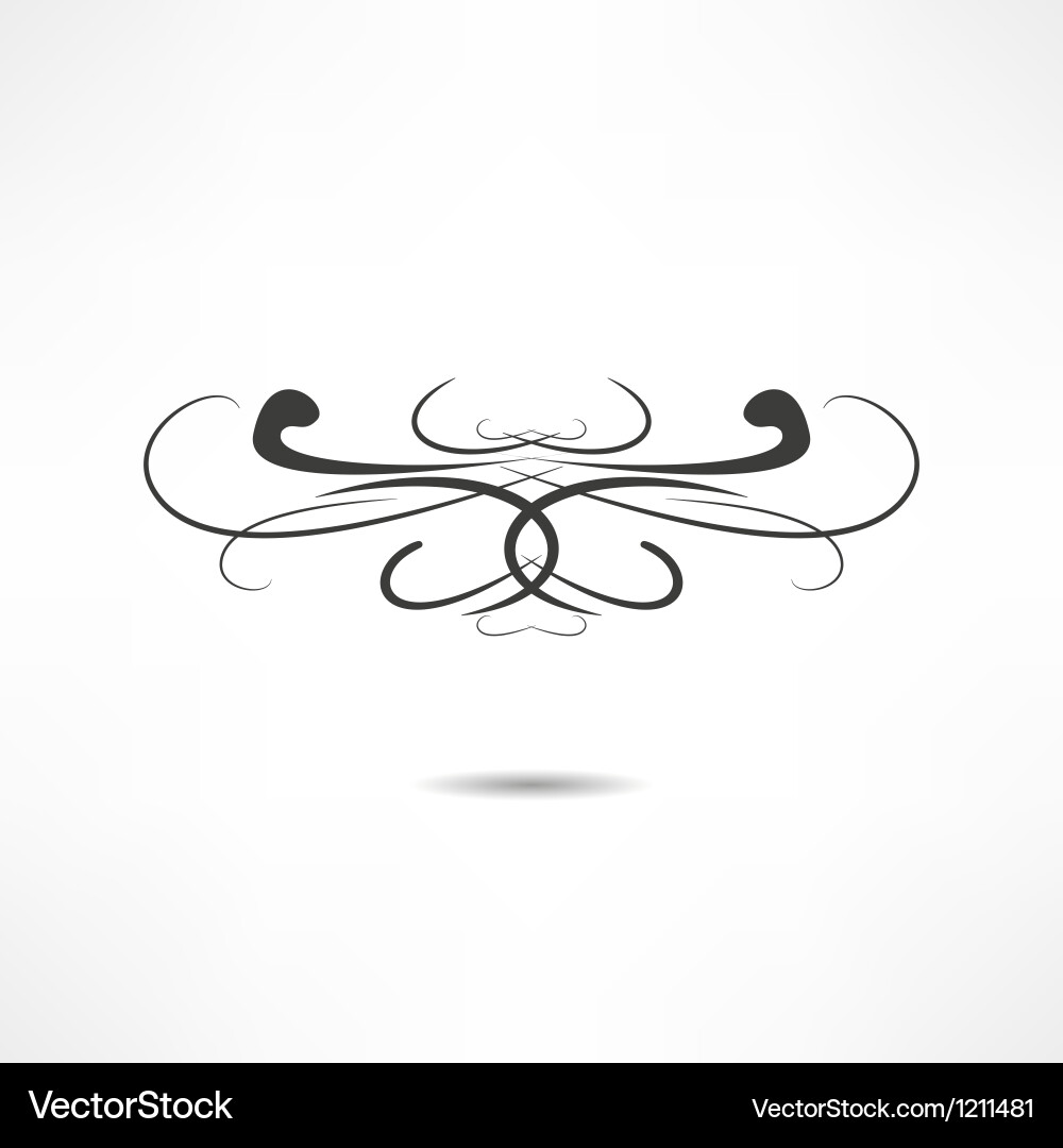 Calligraphic design element vector image
