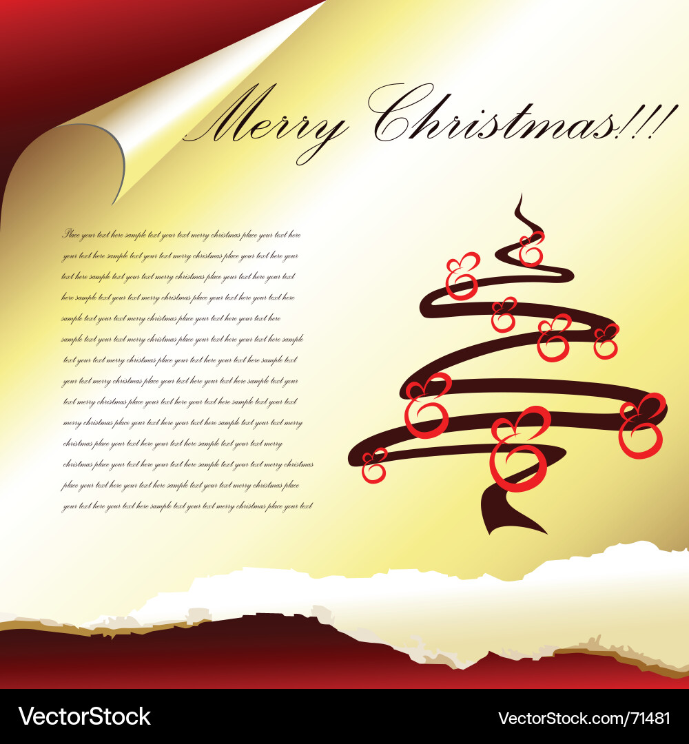 Christmas Paper Scroll Vector Image