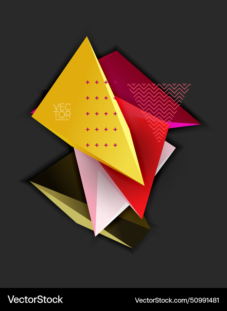 Colorful triangles form a vibrant pattern Vector Image