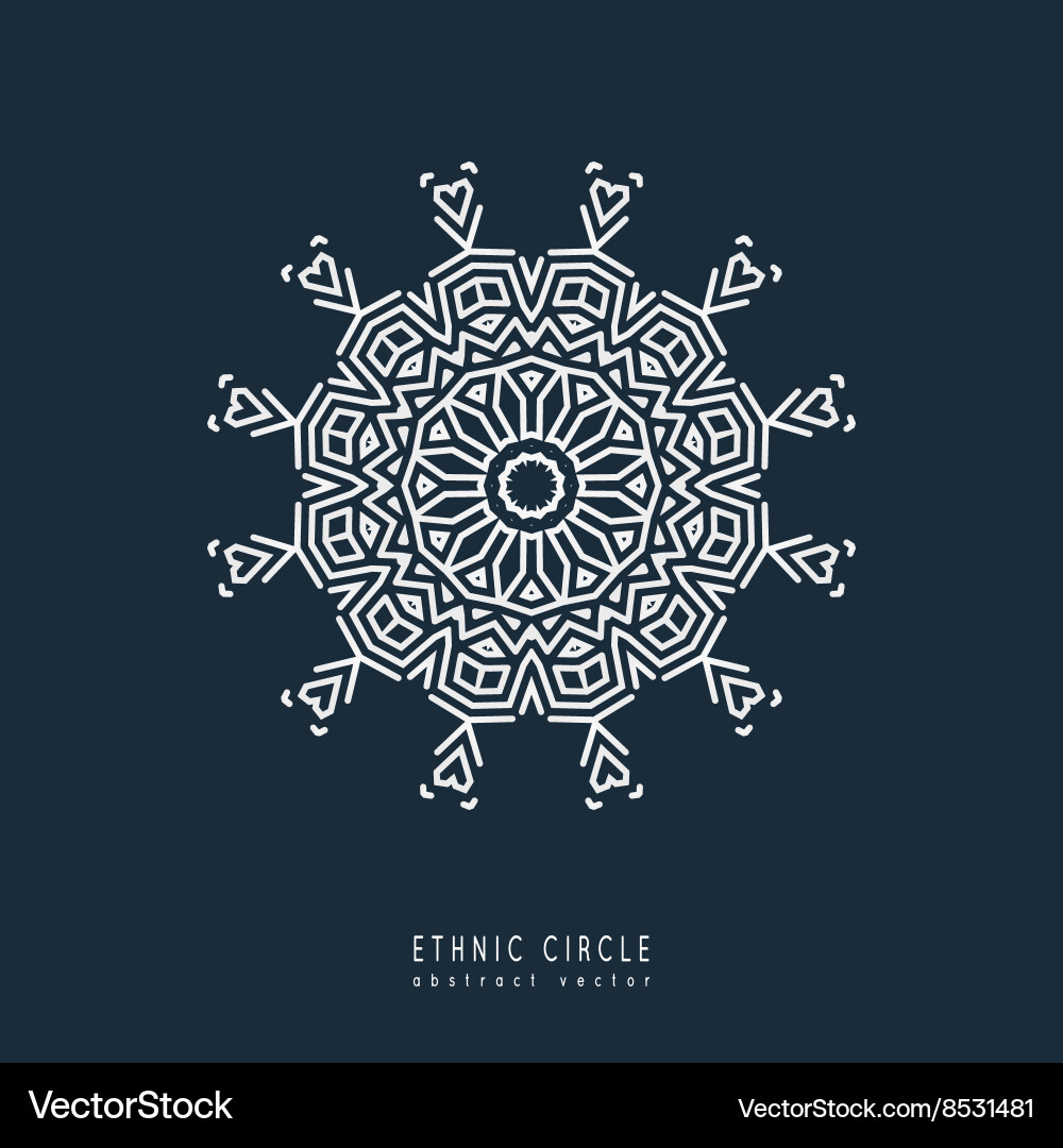 Ethnic mystical pattern with triangle and circles Ethnic mystical pattern with triangle and circles vector image