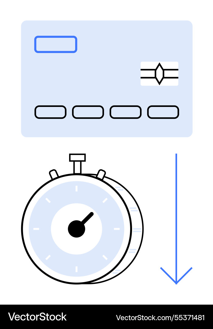 Fast and efficient payment concept with credit Fast and efficient payment concept with credit vector image