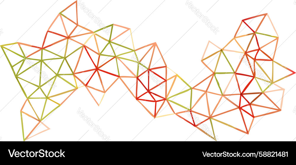 Geometric Network of Interlocking Triangles Vector Image