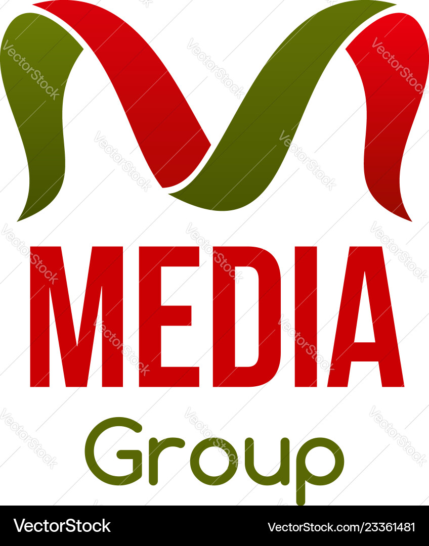 Mediengruppe Badge Icon Vektorbild
