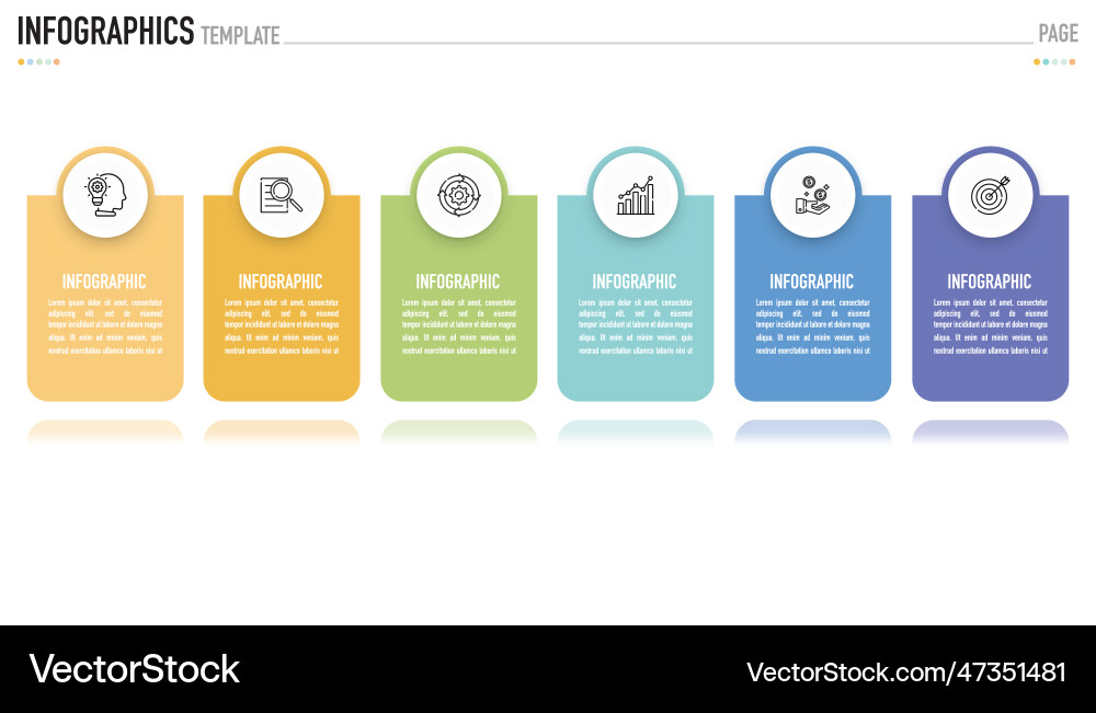 Rectangular and circular infographic for business Rectangular and circular infographic for business Vector Image