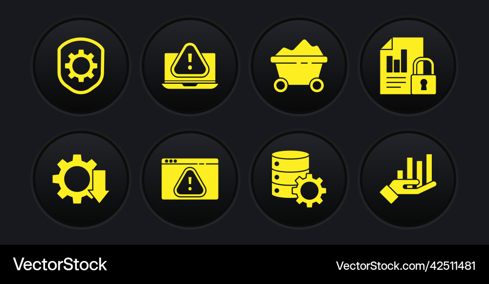 Set cost reduction document and lock browser Set cost reduction document and lock browser vector image