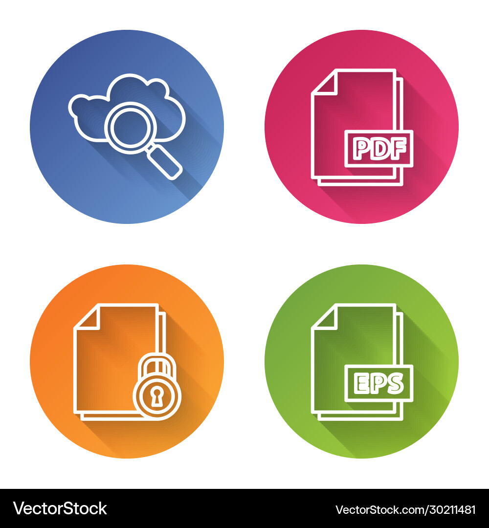 Set line search cloud computing pdf file document Set line search cloud computing pdf file document vector image