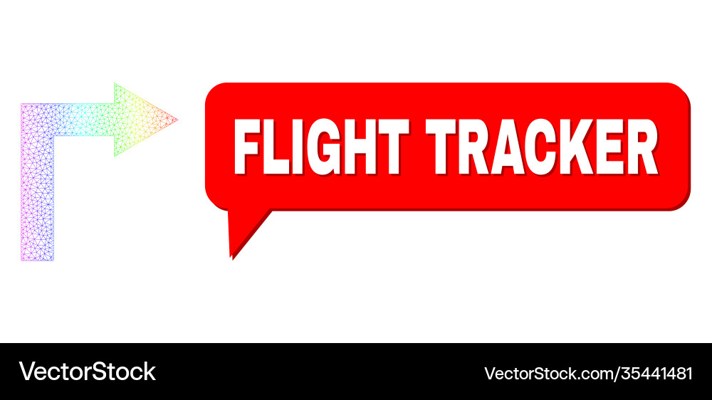 Spectrum net gradient turn right icon and flight Spectrum net gradient turn right icon and flight vector image