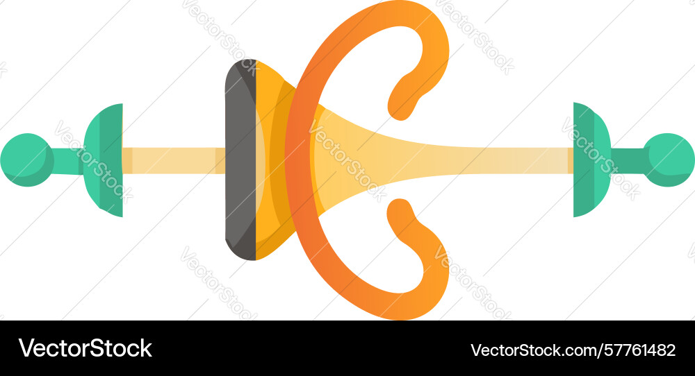 Abstract horn-like object icon design generative vector image