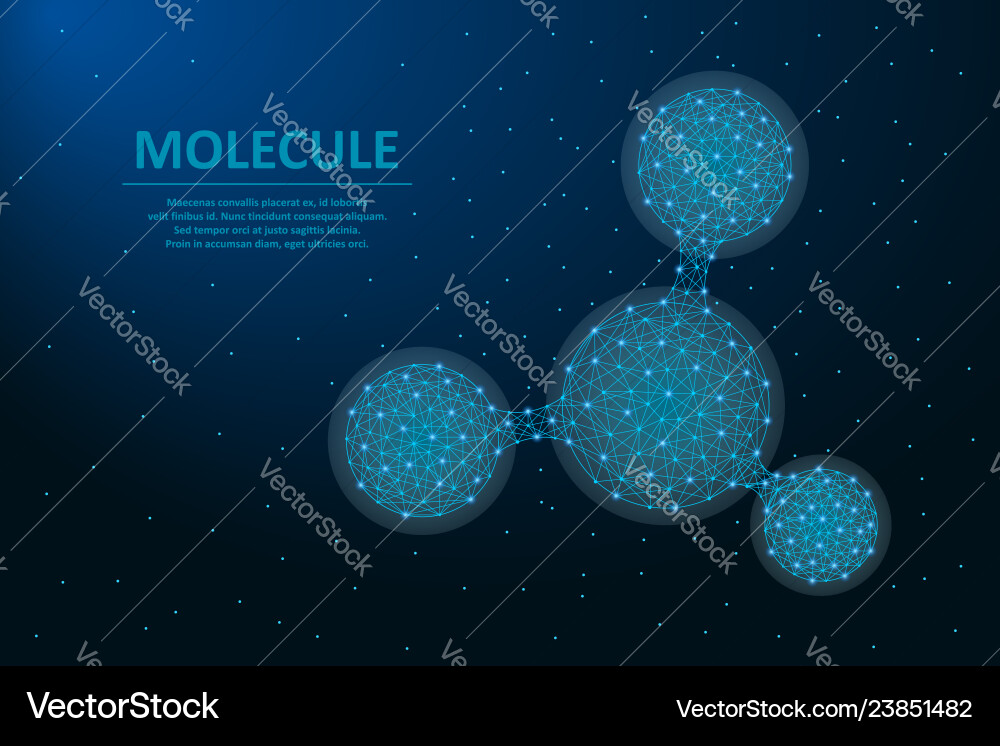 Abstract Molecular Structure vector image