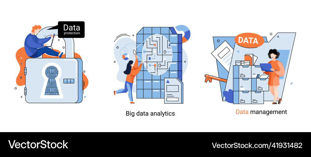 Big data analytics platform management Big data analytics platform management vector image