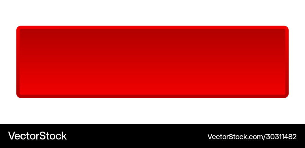 Blank button square red push Vector Image