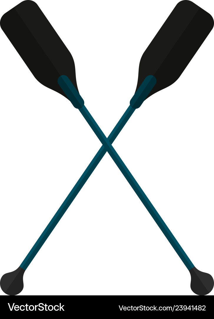 Boat oars crossed symbol Boat oars crossed symbol vector image