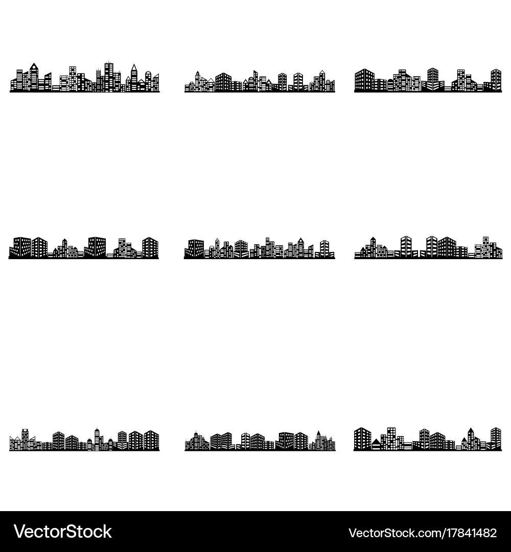 Building icon set vector image