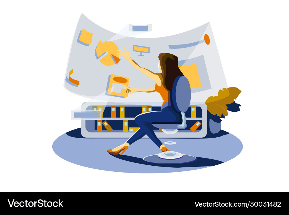 Data Analysis Display Vector Image