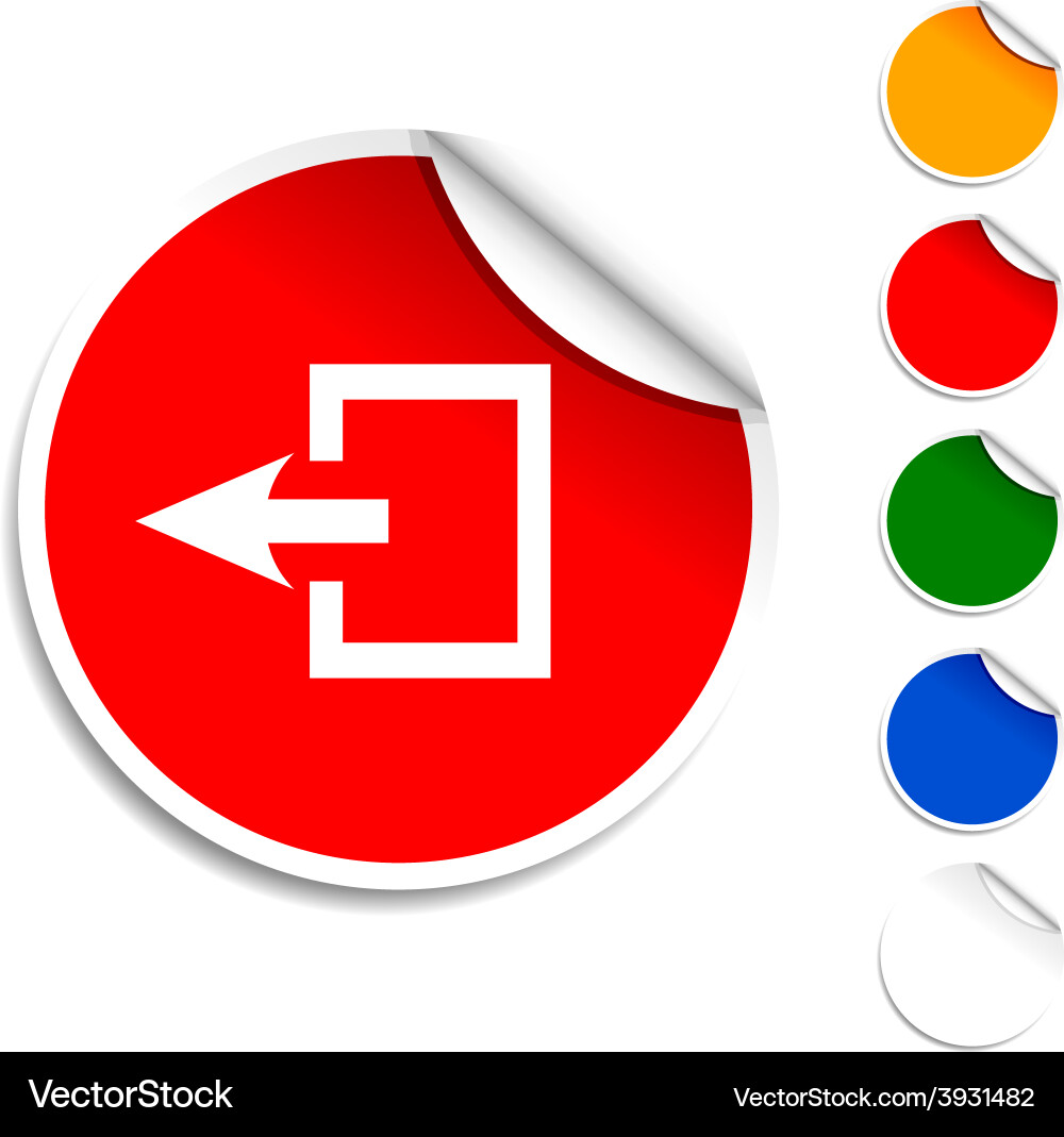 Exit icon vector image
