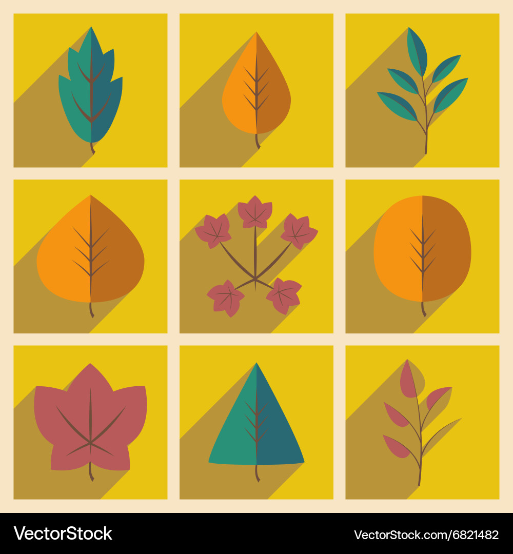 Flat with shadow concept and mobile application vector image