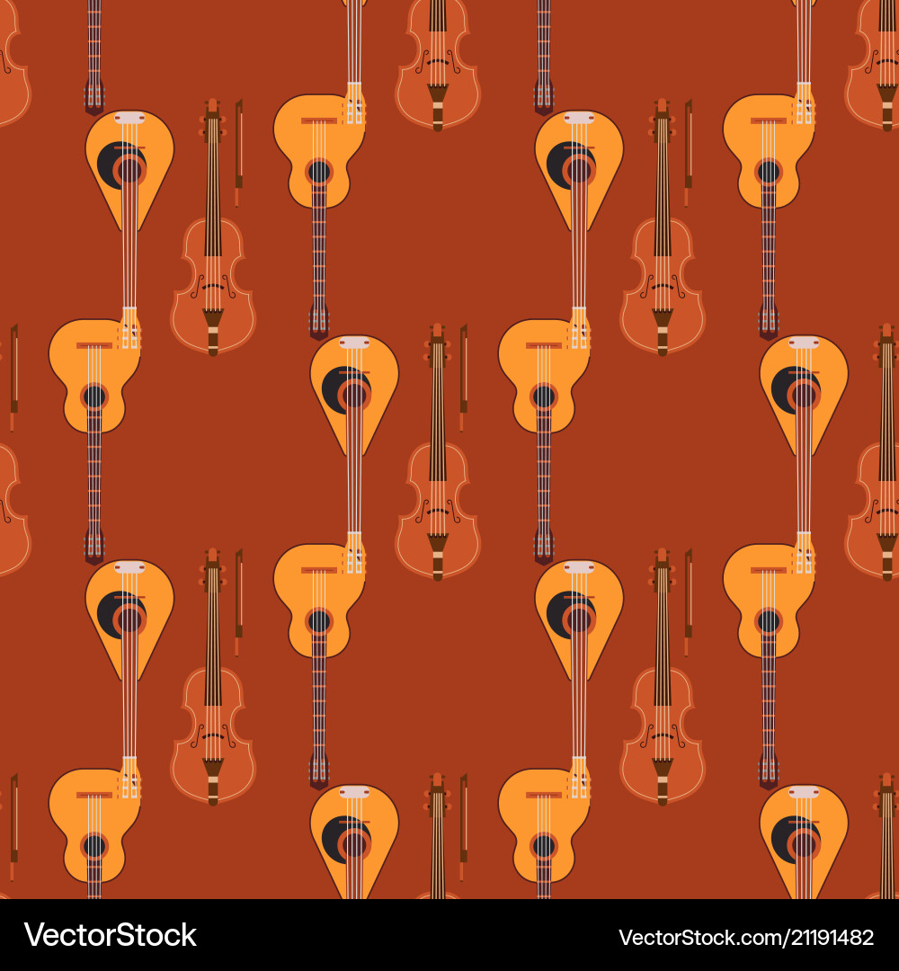 Seamless pattern background stringed musical Seamless pattern background stringed musical vector image